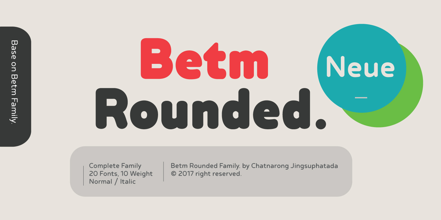 Beispiel einer Betm Rounded Regular-Schriftart